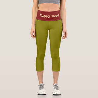 Leggings Capri "MARTINI OLIVE" Pantalon Capri Taille Haute Person