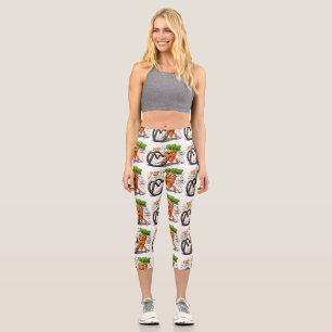 Leggings Capri Mascotte de motivation fitness pour bataille de co