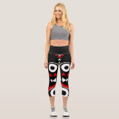 Leggings Capri Masque africain (Recto)