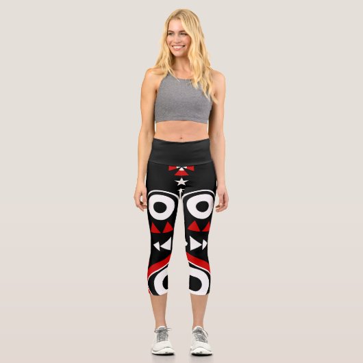Leggings Capri Masque africain (Recto)