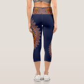 Leggings Capri Masque rituel du roi guerrier tribal (Verso)