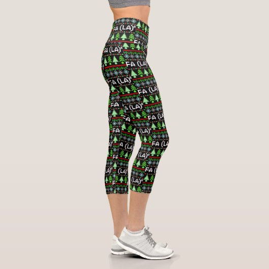 Leggings Capri Math Fa La - Christmas Carol Ugly Sweat Style (Droite)