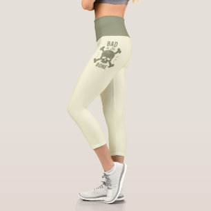Leggings Capri Mauvais crâne osseux et os croisés