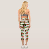 Leggings Capri mauvais Noël frankenstein Jacquard plaid (Verso)
