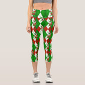 Leggings Capri mauvais Noël père Noël Jacquard zombie (Recto)