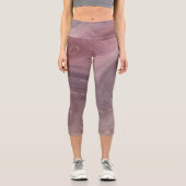 Leggings Capri Mauve Strata | Dusty Rose et Rose Gold Agate (Recto)