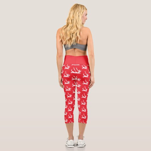 Leggings Capri Max the Reindeer Silhouette (Verso)