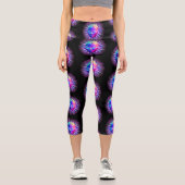 Leggings Capri Méditation psychédélique Alien (Recto)