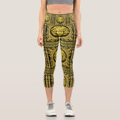 Leggings Capri Méduse dorée (Recto)