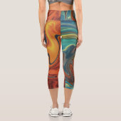 Leggings Capri Meilleures légendes d'aquarelle à déclaration (Verso)