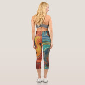 Leggings Capri Meilleures légendes d'aquarelle à déclaration (Verso)