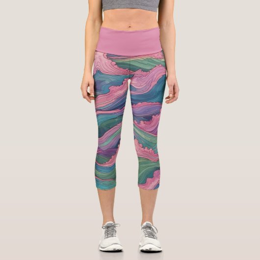 Leggings Capri Mermaid Waves (Recto)