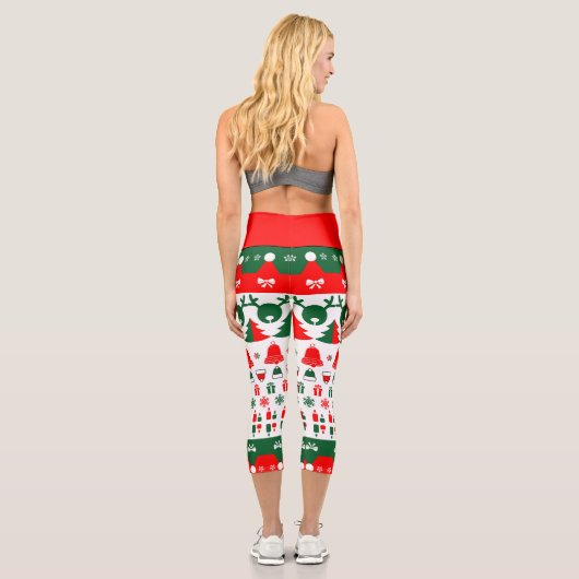 Leggings Capri Merry Deer (Verso)