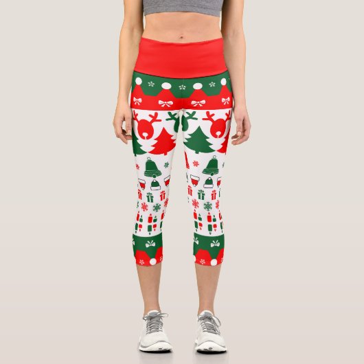 Leggings Capri Merry Deer (Recto)