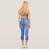 Leggings Capri Mesdames Sporty Chic Activewear Blue Sky (Verso)
