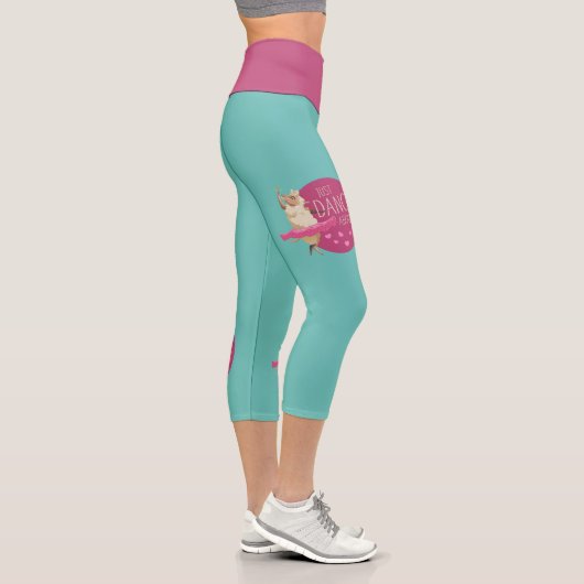 Leggings Capri Message de mouton drôle - Il suffit de danser à pr (Droite)