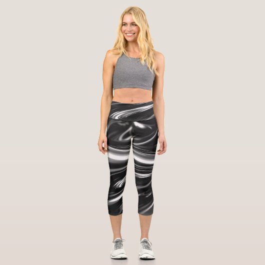 Leggings Capri Métal argenté (Recto)
