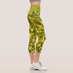 Leggings Capri Metallic Abstract 101 Sarcelle Prof