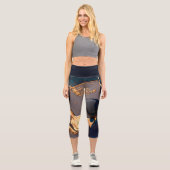 Leggings Capri Midnight Gold Liquid Marble (Recto)