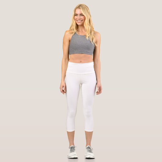 Leggings Capri MIEUX ! Capris haut taille - Blanc (Recto)