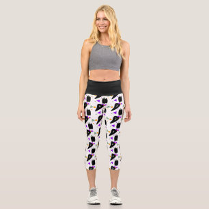 Leggings Capri Mignon motif Halloween fantôme paillettes Yoga