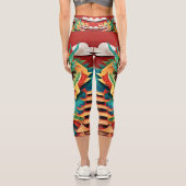 Leggings Capri Mignonne chinois Nouvel An Dragon Origami HWCL (Verso)