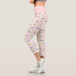 Leggings Capri Mignonne Fleur Rose Et Blanc<br><div class="desc">Cute Rose Et Blanc Floral Daisy Capri Leggings</div>