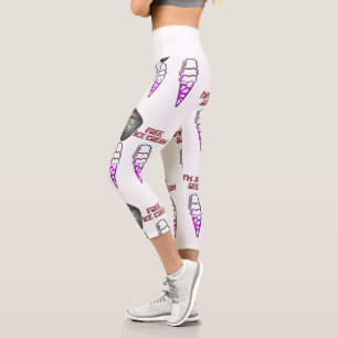 Leggings Capri Mikitiez crème glacée gélato roulette pierre vert