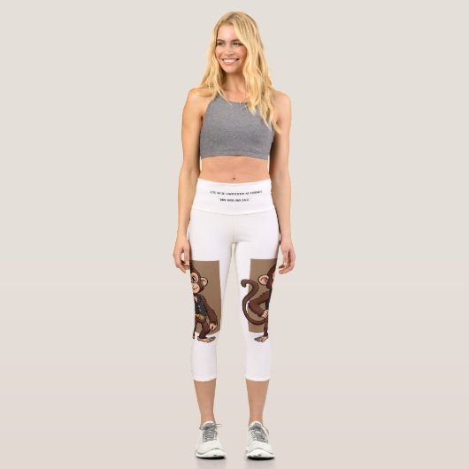 Leggings Capri Minimal Monkey – Calm Motion High Waisted Capris (Recto)
