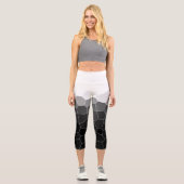 Leggings Capri Minimalisme Abstrait Art Grey Cellules Blanches (Recto)