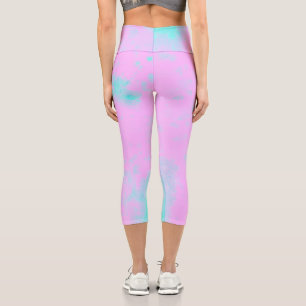 Leggings Capri Minimalisme Art Abstrait Pastel Pink