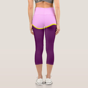 Leggings Capri Minimalisme Art Abstrait Pastel Pink