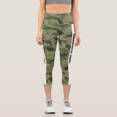 Leggings Capri Mint Green Camouflage PERSONNALISER (Recto)
