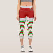 Leggings Capri Mistletoe de Noël (Recto)