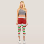 Leggings Capri Mistletoe de Noël (Recto)