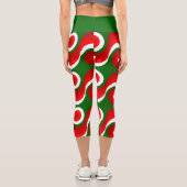 Leggings Capri moche de Noël super vert (Verso)