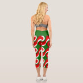 Leggings Capri moche de Noël super vert (Verso)