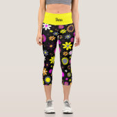 Leggings Capri Mod Black Floral (Recto)