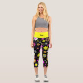 Leggings Capri Mod Black Floral (Recto)