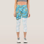Leggings Capri Modèle abstrait mignon et attrayant l Exercice ble (Recto)
