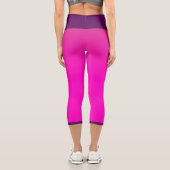 Leggings Capri Modèle de nom rose et violet (Verso)