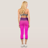 Leggings Capri Modèle de nom rose et violet (Verso)