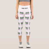 LEGGINGS CAPRI MODÈLE DE TEXTE D'IMAGE BLANCHE SIMPLE MODERNE (Recto)