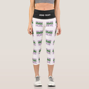 LEGGINGS CAPRI MODÈLE DE TEXTE D'IMAGE BLANCHE SIMPLE MODERNE