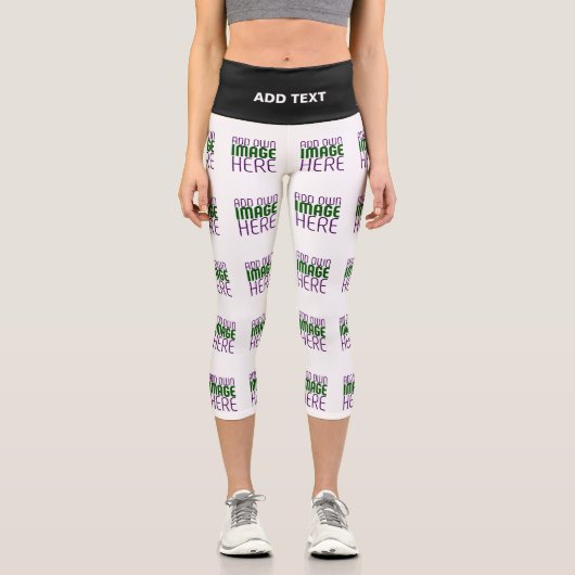 LEGGINGS CAPRI MODÈLE DE TEXTE D'IMAGE BLANCHE SIMPLE MODERNE (Recto)