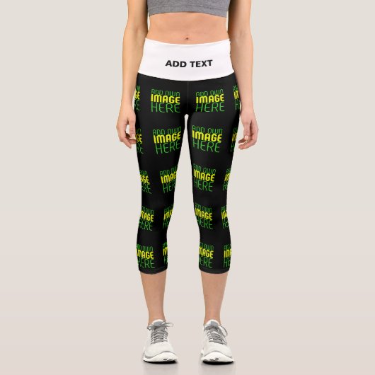 LEGGINGS CAPRI MODÈLE DE TEXTE D'IMAGE NOIRE SIMPLE ET MODERNE (Recto)