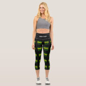 LEGGINGS CAPRI MODÈLE DE TEXTE D'IMAGE NOIRE SIMPLE ET MODERNE (Recto)