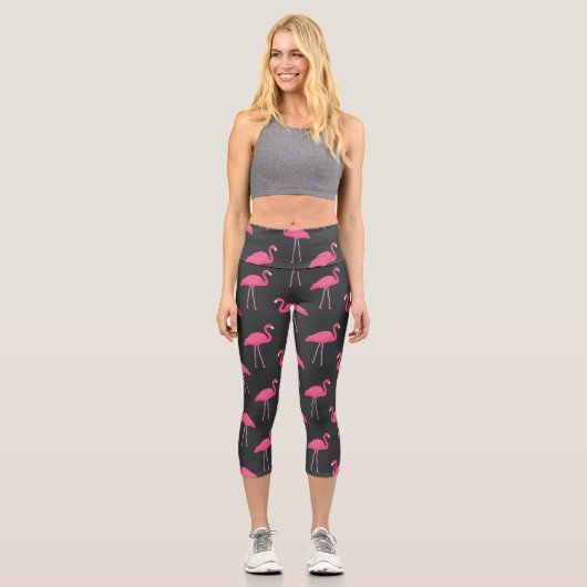 Leggings Capri Modèle flamand rose (Recto)