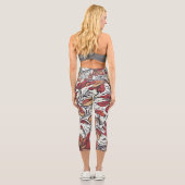 Leggings Capri Modèle floral (Verso)