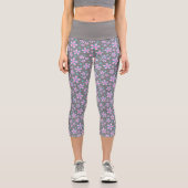 Leggings Capri Modèle floral (Recto)